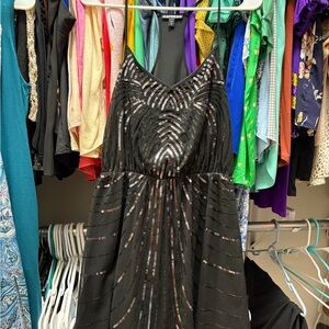 Express Black Sequin Racerback cocktail Dress